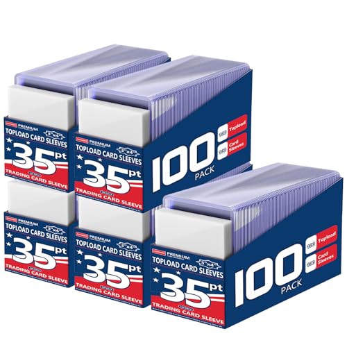 1000 Card Sleeves Top Loaders for Cards, 35pt 3"x4" Clear (500Soft+500Hard) | Playing Cards Holders Fit 2.5"x3.5" Sports Trading Cards, Kpop Photocards, Game Cards, HD Anti-Scratch for Collect & Display - size: 500 Hard Sleeves + 500 Soft Sleeves