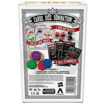 Hasbro Gaming Risk Strike Cards and Dice Game for Adults, Teens, and Kids, Quick-Playing Strategy Game, 2-5 Players, 20 Min. Average, Fun Summer Activities, Vacation Travel Essentials, Ages 10+