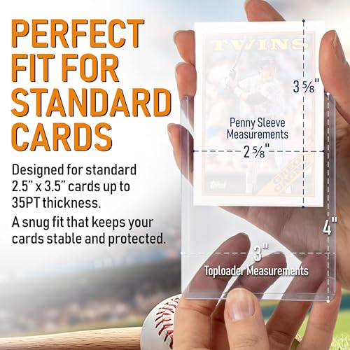 320 PCS Card Sleeves, Premium Plastic Top Loaders for Sports Cards | 3"X4" Card Protectors, Baseball Card Sleeves, Hard Plastic Card Holder for Trading Sports Football Game Cards - size: 110 Clear Hard Sleeves + 200 Soft Sleeves