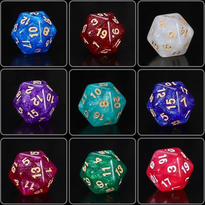 QMay DND Dice Set 10x7 (70 Pieces) Polyhedral Dice for Dungeons and Dragons D&D RPG MTG Role Playing Games with 1 Drawstring Bag - color: 10 Sets-70pcs