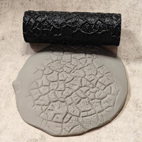 LuckyVin Terrain Texture Roller for D&D, Wargaming, Battle Mat, Tabletop, Dungeons and Dragons, Black (3-piece Set Gravel Board Pattern/Gravel Vein Crack/Gravel Pattern) - color: 3-piece set Gravel board pattern/Gravel vein crack/Gravel pattern