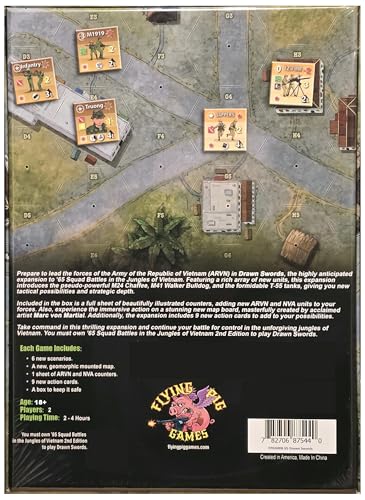 '65: Drawn Swords, Vietnam War Board Game Expansion, for Adults Ages 18+