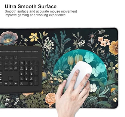 Large Mouse Pad, Desk Mat Computer Keyboard Pad Non-Slip Rubber Base Waterproof with Stitched Edges for Laptop Gaming, Office & Home 31.5 x 11.8 Inch (XL-05) - color: Xl-05