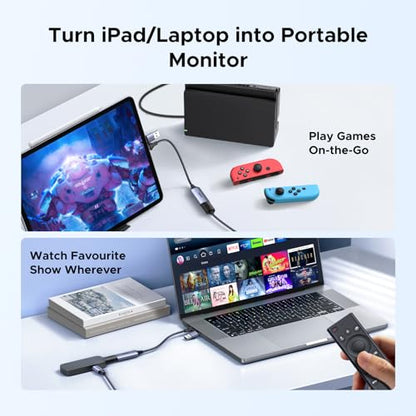 UGREEN Full HD 1080P Capture Card 4K HDMI to USB 2.0 HDMI Video Capture Card USB-A/USB-C Audio Recording for Gaming, Streaming, Teaching Compatible with Switch 2/Xbox/PS4/PS5/Camera