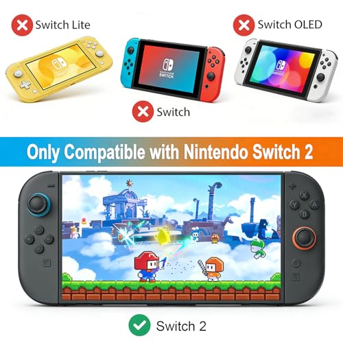 ZELHYDRO 4 Pack Joycon Joystick Replacement for Nintendo Switch 2, Analog Joystick Joycon 2 Thumb Sticks with Thumbstick Grips, Screws