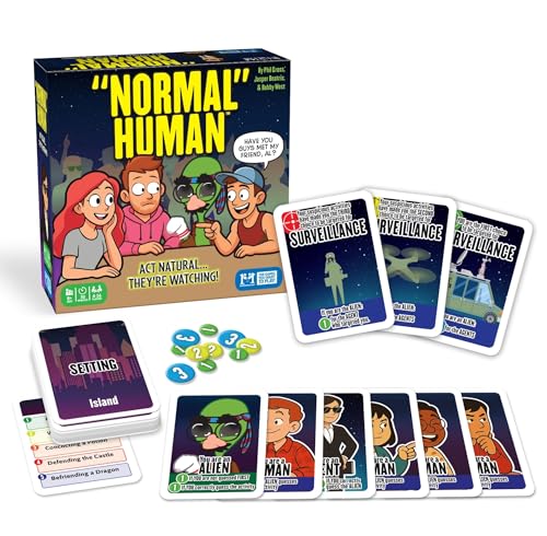 R&R Games Normal Human Card Game, Social Deduction Party Game for 4-16 Players, Ages 8+, 30 Minute Play Time