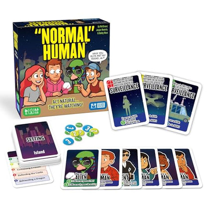 R&R Games Normal Human Card Game, Social Deduction Party Game for 4-16 Players, Ages 8+, 30 Minute Play Time