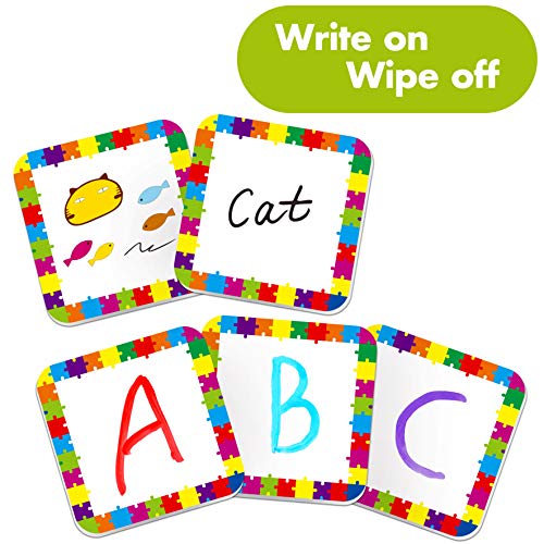 Hebayy 36 Pair Animals Matching Game Cartoon Flash Cards Erasable(72 PCs, Each Measures 2” X 2”) - style: Cartoon Animals 1