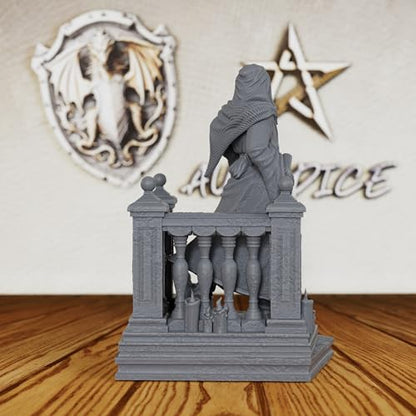 Unpainted Gothic Warrior - 32mm Vampire Swordsman for DND Minis, Tabletop RPG Games & Miniature Collectors -AS198