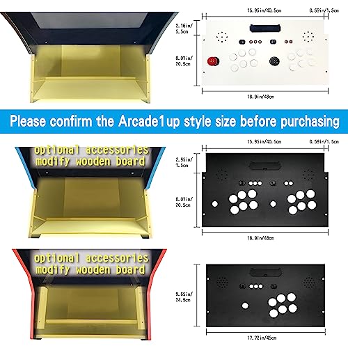 Intec Gaming Genesis Fighting Stick for Arcade1Up Cabinet, Play SEGA Genesis on Cabinet, Plug cartridge and Play, Work as a Genesis console, IntecGaming Modded Joysticks Designed for Arcade1Up