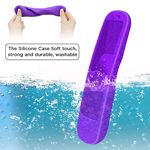 Silicone Case for LG MR21GA MR21GC Remote Control [Shockproof] Anti-Slip Protective Cover for LG MR22GA MR22GN MR23GA MR23GN MR24GN Magic Remote 2021-2024 Case Sleeve Holder Protector Skin (Purple) - color: Purple