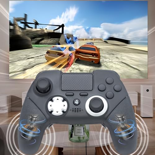 Eagolloar Wireless Elite Controller Compatible for PS4, Modded Game Controller with Back Paddles Support Programming