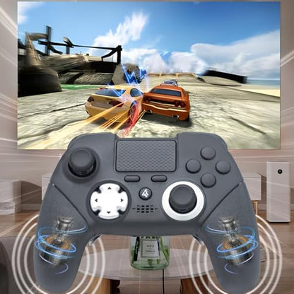 Eagolloar Wireless Elite Controller Compatible for PS4, Modded Game Controller with Back Paddles Support Programming