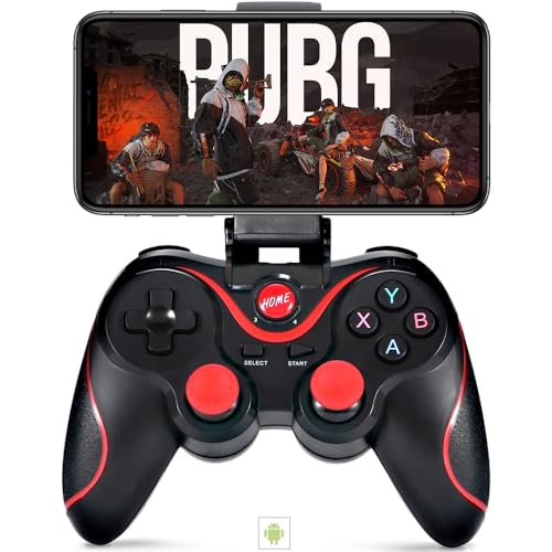 Megadream Android Gamepad Controller, Wireless Key Mapping Gamepad Joystick Perfect for Call of Duty & PUBG Mobile & More, Compatible for Samsung Galaxy HTC LG Other Phone, Not for iOS - color: Black