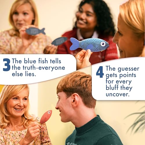 Sounds Fishy Amazon Exclusive Trivia Party Game, Age 10+ | Bluffing Beats Brains, Different Every Time, Know It or Make It Up, Ages 8+, Fun for Kids & Adults, Great for Cookouts