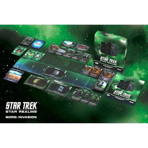 Star Trek: Star Realms - Borg Invasion - Expansion Deck Building Card Game, New Enemy Threat, Co-Op & Versus, TCC Style Combat, Ages 14+, 2-4 Player