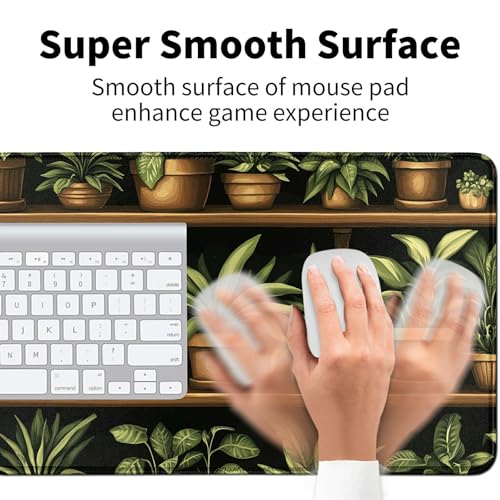 Potted Plants On Shelves for MTG & TCG Playmat Mouse Pad,BFDHGQZC 24" x 14" Game Mat for MTG/RPG/CCG Trading Card Game Playmats Table Mat Perfect for Card Games Video Games Computer Office - color: Potted Plants on Shelves