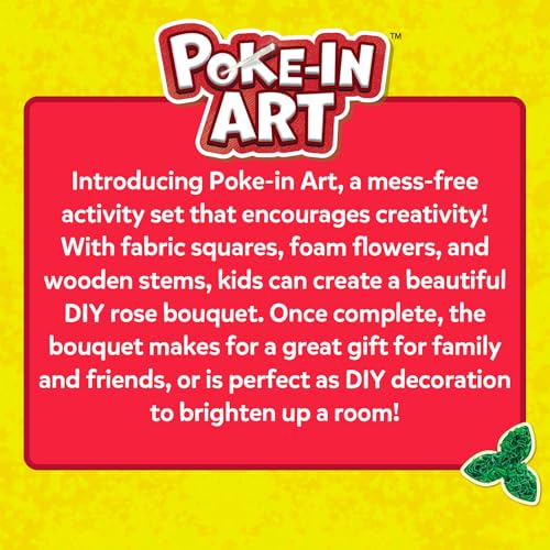 Skillmatics Poke-in Art – DIY Rose Bouquet, Wood Craft Kits | Mess-Free Fun for Kids, Creative Activity, Gifts for Girls & Boys Ages 4, 5, 6, 7, 8, 9, 10, 11, 12 - style: 8. Rose Bouquet