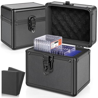 Graded Card Storage Box, Top Loader Boxes, Sports Trading Card Storage Case, Slab PSA/GMA/CSG/SGC/HGA Magnetic Holder, Baseball Football Card Case, Holds 70+ Cards - size: M