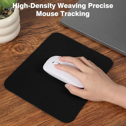 25 Pack Computer Mouse Pad, Waterproof Mousepads Bulk with Non-Slip Rubber Base, Smooth Textured Surface for Gaming, Office, Home, Laptop & Desktop Computers, Black, 7.09 x 8.66 Inch