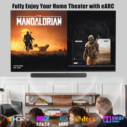 8K HDMI Cable 6FT, High Speed 48Gbps HDMI 2.1 Cord, Support 8K@60Hz & 4K@120Hz, HDR10+, VRR, ALLM, eARC, Dolby Atmos, DTS:X, SBTM, HDCP 2.3 for TV, Monitor, Roku, PS5/4, Xbox(Red, easy identification) - size: 6FT