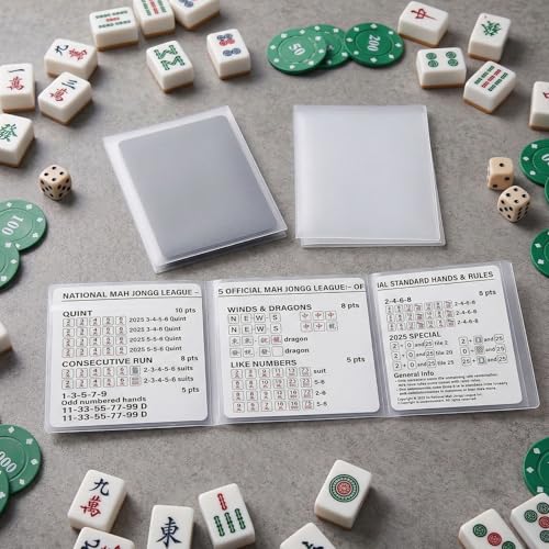 2Pcs Waterproof Mahjong Card Holder Protector Clear 6.1 × 4.96In | 2026, Durable Protective Cover Holder, Frosted Plastic, For NMJL Extra Large Cards, Mahjongg Accessories Gifts