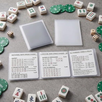 2Pcs Waterproof Mahjong Card Holder Protector Clear 6.1 × 4.96In | 2026, Durable Protective Cover Holder, Frosted Plastic, For NMJL Extra Large Cards, Mahjongg Accessories Gifts