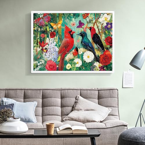 Puzzles 300 Pieces for Adults, 300 Piece Bird Garden Adult Puzzles Jigsaw Puzzle, Recycled Cardboard Puzzle Game, Family Activity Night, Great Gift Toy for Family, Friends, Kids, 20.5 * 15 Inch - style: Birds