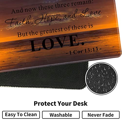 Large Gaming Mouse Pad, Keyboard Wrist Rest + Mouse Wrist Pad + Coaster Combination Set, Memory Sponge Non-Slip Base. Suitable for Office and Home, Christian Cross - color: Fok-fo1-mouse -019