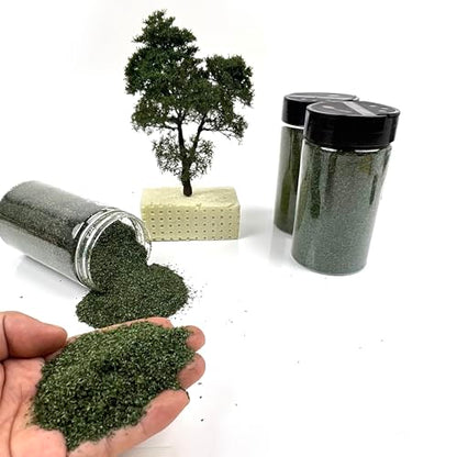 Multicolor Leaf Model - 300ml Miniature Scenery Material for Train Railway, Diorama, Car Scene & Scale Landscape Layouts (Dark Green) - color: Dark Green