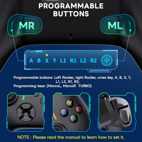Sehawei Wireless Controller for Xbox One/Xbox One S,PC,Macro & Turbo | 2.4 GHz Wireless Controller Plug and Play, Compatible with Xbox One/Xbox One S/Xbox One X/Xbox series S/Xbox Series X/PS3/PC