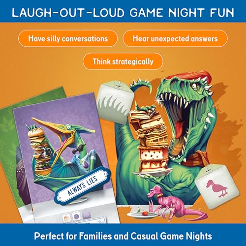 Restoration Games Dinosaur Tea Party Family Guessing Game | Kids Card Game for 3 to 5 Players, 20-30 Min Playtime, Ages 7+
