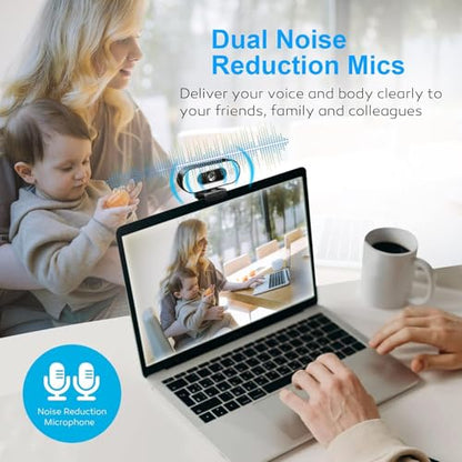 1080P USB Camera Compatible with Switch 2/PC/Mac/Laptop | Ring Light & 3-Level Brightness - Streaming Camera with Built-in Mic, Tripod & Plug&Play for Zoom/Skype/Facetime - color: Black-02