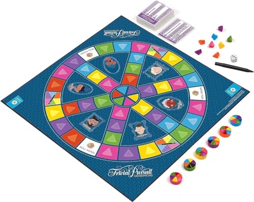JOY FOR ALL Games - Trivial Pursuit Generations - Generational Trivia - Create Personalized Questions - Bigger Easy-to-Read Cards - Fun Multigenerational Trivia Game for Seniors, Teens, and Adults - style: Trivial Pursuit Generations