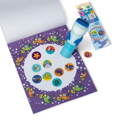 Melissa & Doug Sticker Wow! Shark Bundle, Sticker Stamper Activity Toy | 500 Surprise Stickers, Mini Pad, Shark Stamper Toy, Mess-Free Travel Toys, Arts & Crafts, Preschool Toys for Kids, Ages 3+ - color: Shark, size: Bundle