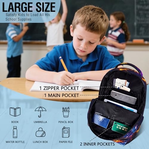 Cool Dragon Backpack For Boys Racing Car Dragon Boys Backpack For Kids Teens Elementary Middle School Student Bookbag For Age 6-18 Lightweight Travel Back Pack - color: Dragon