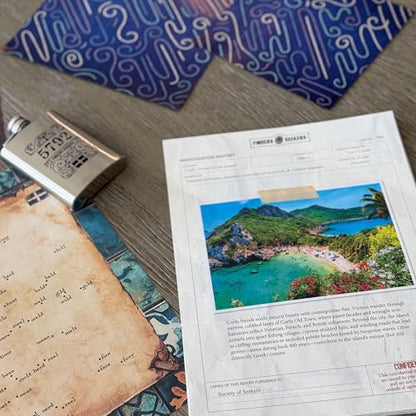 Mystery Game | Greek Isles: The Pirates' Code - Be a Detective and Investigate an Unsolved Case, Escape Room Style Puzzles, for Game Night, Date Night, or Solo | Unlock thrilling adventures with immersive puzzles, clever codes, and captivating Greek Isles