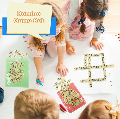 15 Pack Domino Game Set Double 6 Dominoes Classic Board Games Bulk for Adults Kids Educational Toys Chain Reaction Sets