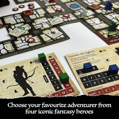 Bag of Dungeon–Fantasy Adventure Board Game for Families & RPG Fans | 1–4 Players, Ages 7+ | Classic Dungeon Crawler | Portable Tabletop RPG with Endless Replayability