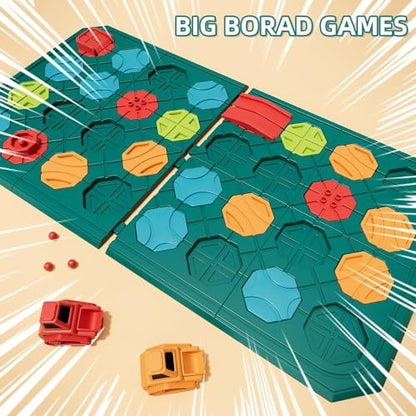 burgkidz Montessori STEM Toys for Kids: Logical Road Builder Board Game | 180+ Brain Teaser Puzzles on 8 Mega Boards - Develops Logic Skills for Preschoolers - Montessori Gifts for Boys Ages 3-8 - size: large size