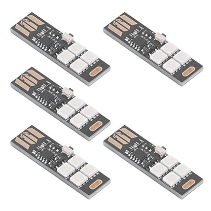 5Pcs Super Mini USB Light Kit – Ultra Slim 7-Color RGB LED Backlight for TV, Laptop, Desk
