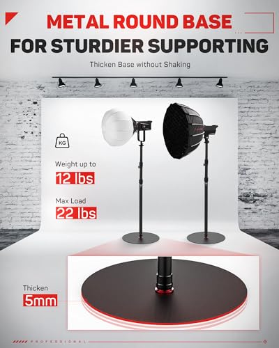 IFOOTAGE Video Light Kit 130W, Including SL1 130DNA Daylight Continuous Video Light, Round Base Light Stand 79"