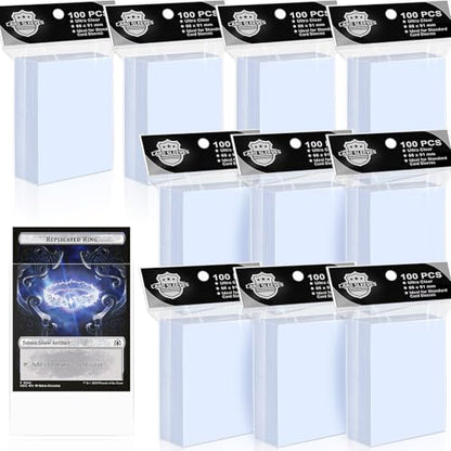 1000Pcs Soft Clear Card Sleeves, Polypropylene (PP) Standard Trading Cards Fit for Penny Card Sleeves,Football,Magic, Baseball,MTG,Yugioh Card Sleeve - color: Clear 1000p
