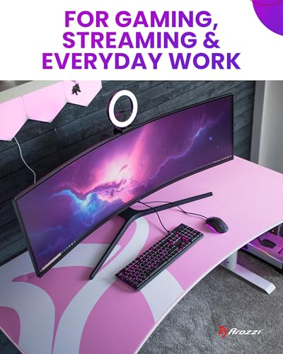 Arozzi Arena Gaming Desk Pad D003 | Full Desk Mouse Pad, Washable Desk Mat, Anti-Slip Rubber Base, Water-Resistant Surface - color: D003