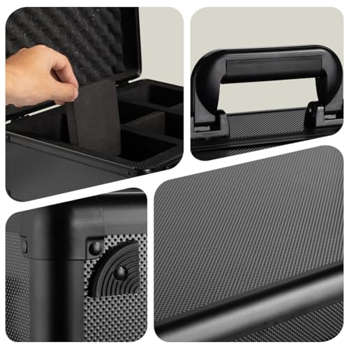Graded Card Storage Box with With Carry Handle Sports Cards Storage Secure Storage Box Card Case with Dividers Trading Card Organizer for PSA BGS CSG (M) - size: M