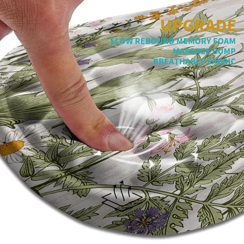 Hokafenle Ergonomic Mouse Pad Wrist Support, Wrist Rest Mousepad for Carpal Tunnel Pain Relief with Integrated Memory Foam Slope Massage Bulge (11.8x7.9 inch,Garden Flowers - color: KM27-Garden Flowers