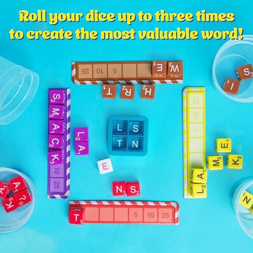 Thames & Kosmos Dice Words | The Refreshingly Fun Word Game | Roll, Spell & Score | Skill, Luck & Speed | 2–4 Players | Ages 8+