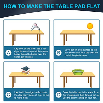 Dining Table Protector Clear Plastic Protective Pad Wood Furniture End Coffee Table Cover Desk Top Tabletop Floor Cover Countertop Wipeable Waterproof PVC Vinyl Tablecloth Mat 44x108 in - size: 44" x 108" (Rectangular)