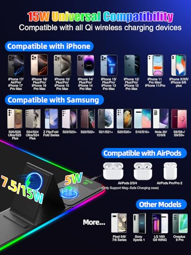 Mouse Pad with Foldable Phone Holder & Wireless Charger, XXL RGB Gaming Mousepad 31.5"x15.8" Large Desk Mat for Keyboard, Black Desk Pad with Dual Qi Charging Station | 11 Colors 5 Modes | Waterproof - color: 31.5x15.75"Phone Stand-Black Right w/PD Upgrad