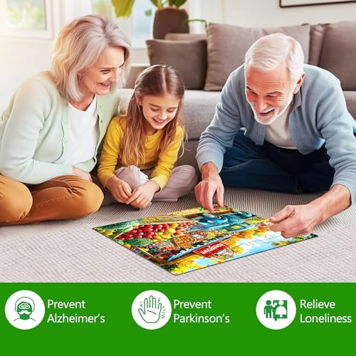 6 Pack 36 Piece Large Puzzles for Seniors Dementia Alzheimer's Puzzle Products Memory Activities for Elderly Adults Cognitive Easy Games Jigsaw Puzzle Gifts with Beautiful Scenic & Animal Art